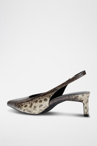 Escarpins - Marron et écru