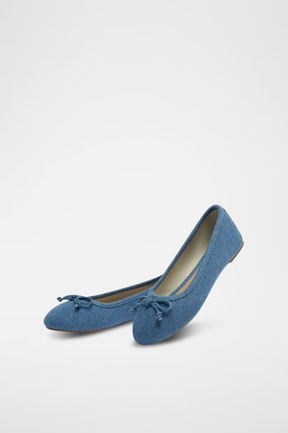 Ballerines en jean - Bleu cobalt