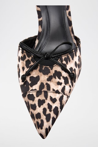 Mules à talons - Ivoire et marron foncé