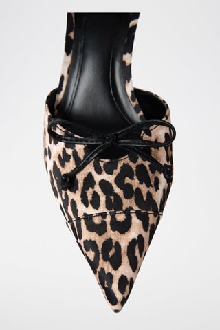 Mules à talons - Ivoire et marron foncé