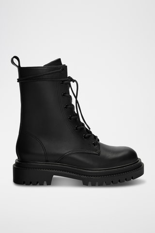 Bottines en cuir - Noir