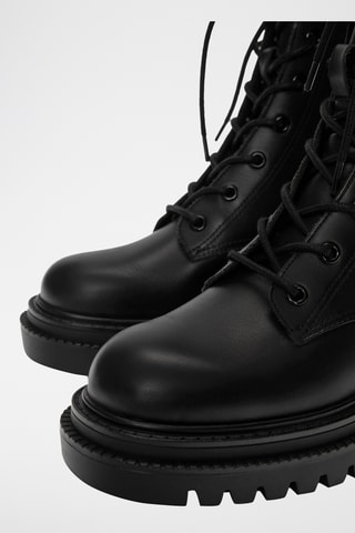 Bottines en cuir - Noir