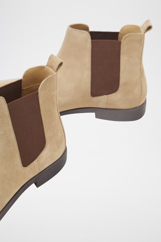 Bottines Chelsea en nubuck - Beige