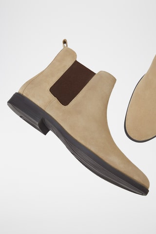 Bottines Chelsea en nubuck - Beige