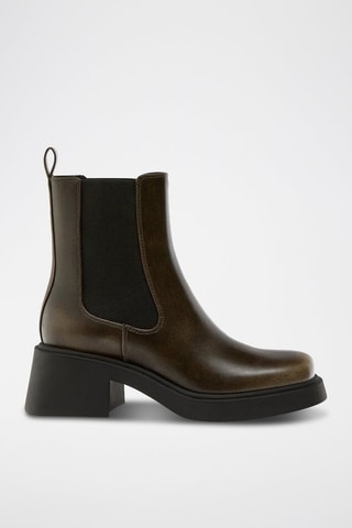 Bottines Chelsea vernies - Marron