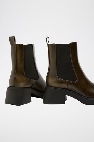 Bottines Chelsea vernies - Marron