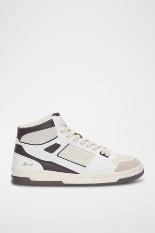 Baskets montantes - Blanc et marron