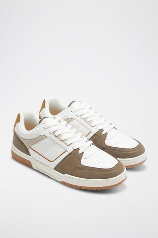 Baskets - Kaki et blanc