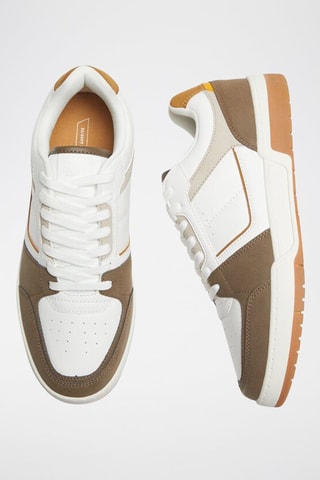 Baskets - Kaki et blanc