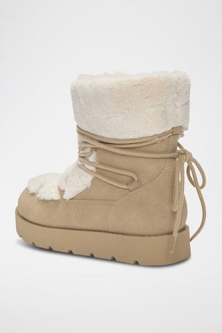 Après-ski fourrés - Beige et écru