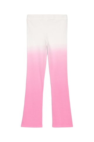 Pantalon flare dip and dye - Blanc et rose