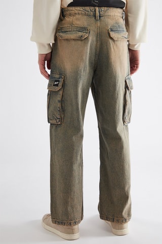 Jean baggy cargo - Bleu