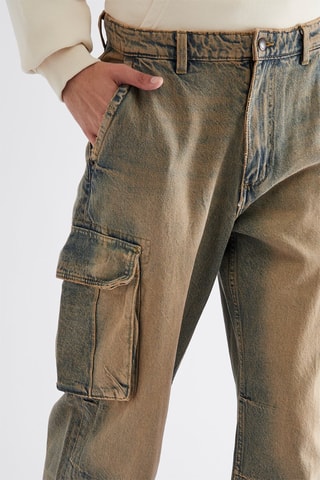 Jean baggy cargo - Bleu