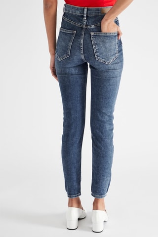 Jean skinny taille haute - Bleu
