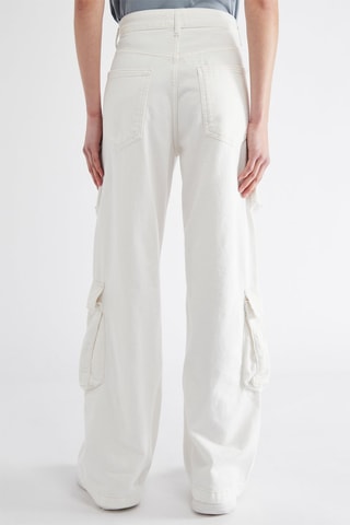 Jean cargo - Blanc