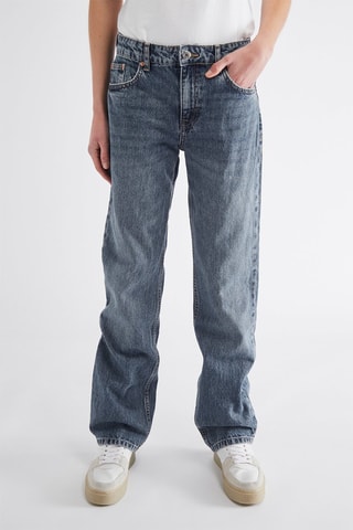 Jean droit mid-rise - Bleu