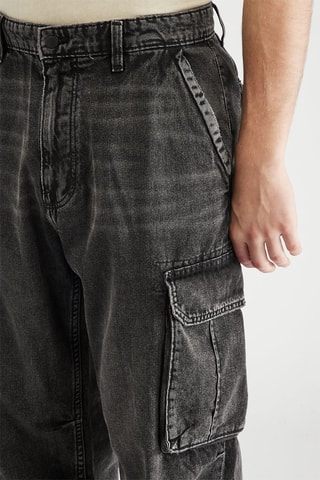 Jean baggy cargo - Noir