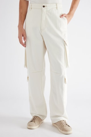 Jean cargo - Blanc