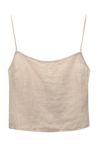 Top en lin - Beige