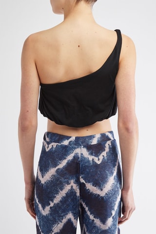 Crop top asymétrique - Noir