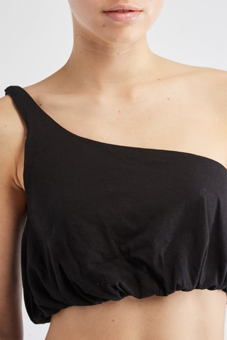 Crop top asymétrique - Noir