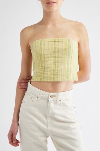 Crop top bustier - Vert citron