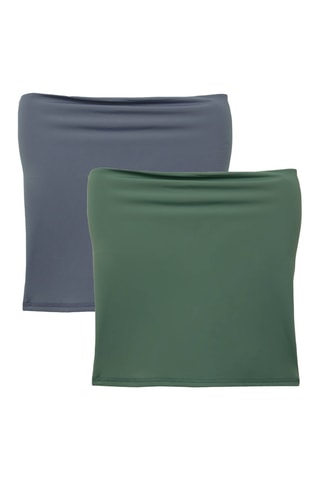 2 tops bustiers - Kaki et gris foncé