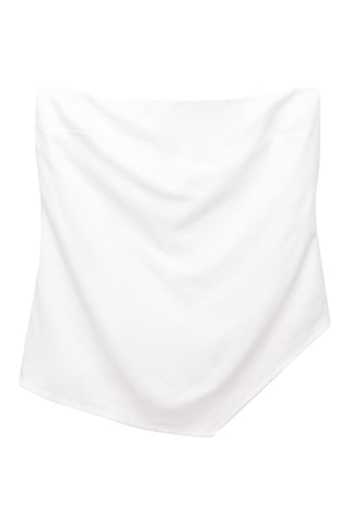 Top bustier en lin - Blanc