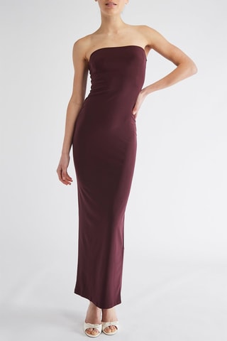 Robe bustier longue - Bordeaux