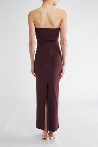 Robe bustier longue - Bordeaux