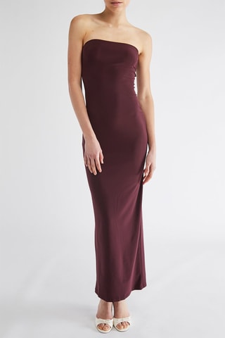 Robe bustier longue - Bordeaux