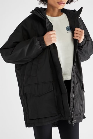 Parka oversize à capuche - Noir