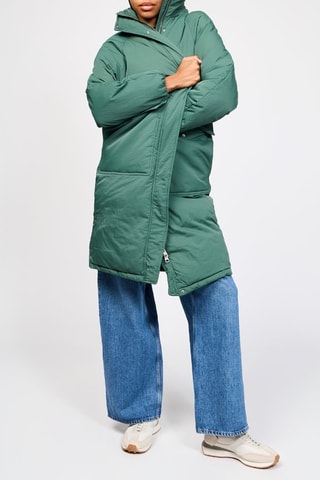 Doudoune longue à capuche - Vert