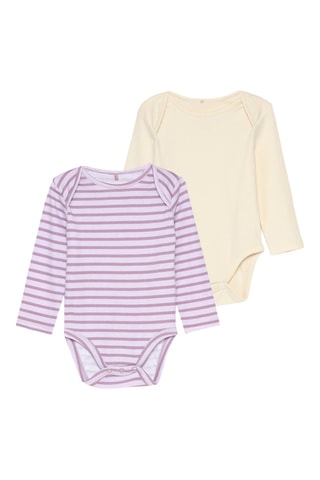 2 bodys - Violet et beige