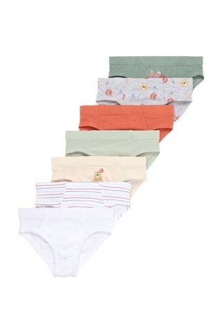 7 slips - Blanc et kaki