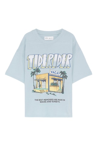 T-shirt - Ciel et moutarde