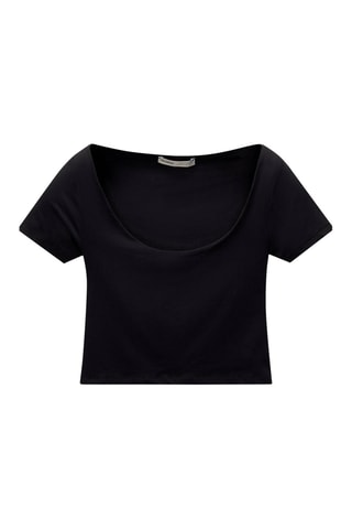 T-shirt cropped - Noir