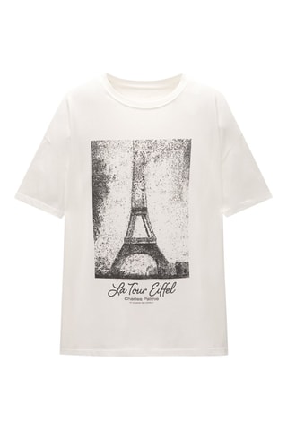 T-shirt La Tour Eiffel Charles Palmie - Blanc