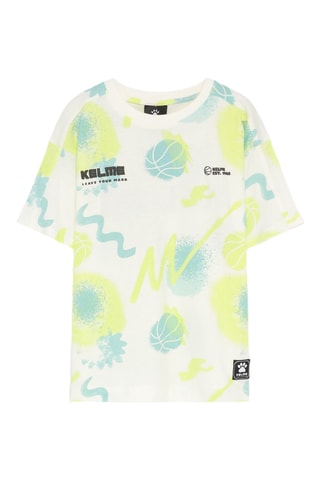 T-shirt - Blanc et vert