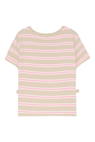 T-shirt - Beige clair et rose