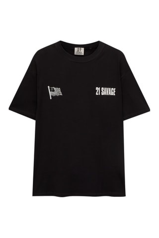 T-shirt 21 Savage - Noir et blanc