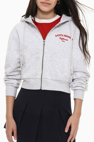 Sweat à capuche - Gris chiné