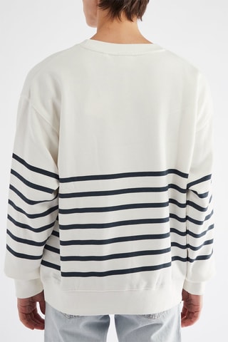 Sweat - Blanc et bleu marine