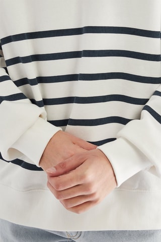 Sweat - Blanc et bleu marine