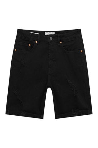 Short en jean - Noir