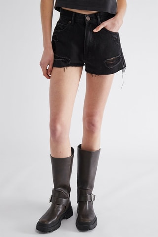 Short mom en jean - Noir