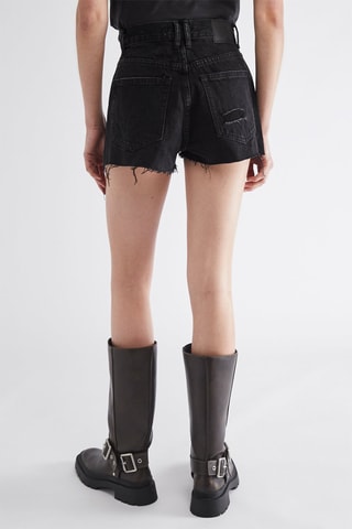 Short mom en jean - Noir