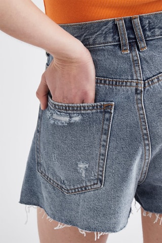 Short mom en jean - Bleu