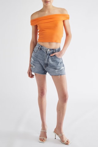 Short mom en jean - Bleu