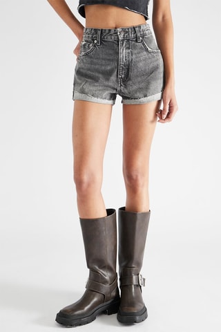 Short en jean - Gris